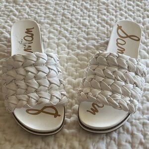 Sam Edelman Women's White Slide Sandals